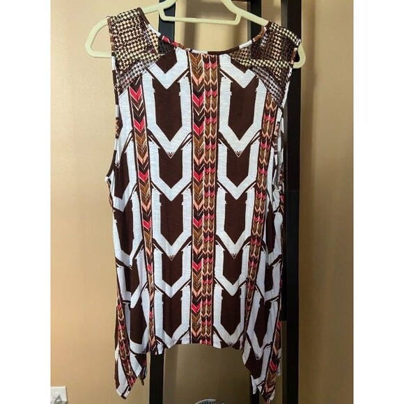 Apt 9 Patterned Tank Top, Tunic Length - Picture 3 of 3